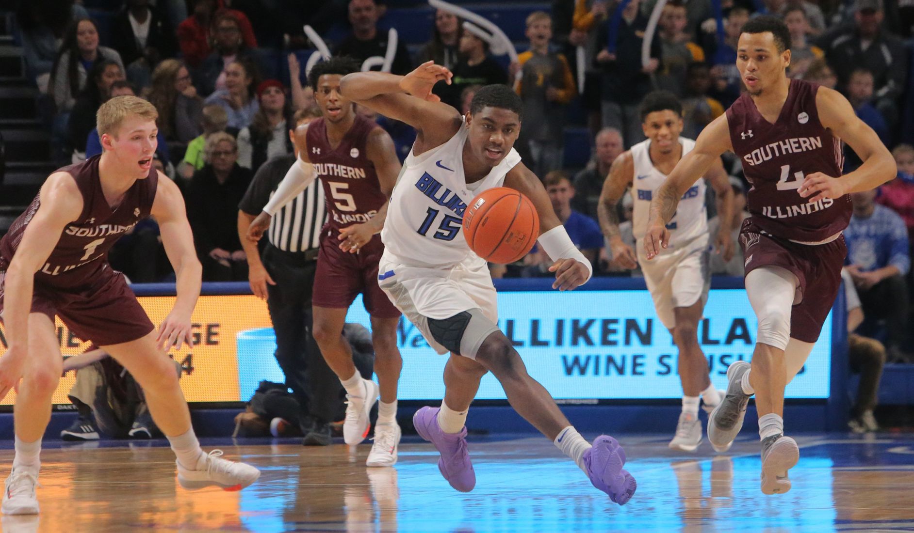 The Billikens and Salukis battle at Chaifetz Arena